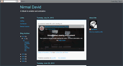 Desktop Screenshot of nirmaldavid.blogspot.com
