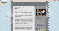 Desktop Screenshot of lifeisgoodinalaska.blogspot.com