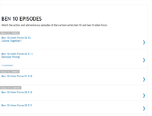 Tablet Screenshot of ben10episodes.blogspot.com