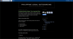Desktop Screenshot of philippinelegaloutsourcing.blogspot.com