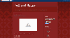 Desktop Screenshot of fullandhappy.blogspot.com