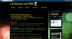 Desktop Screenshot of lgp500-optimusone.blogspot.com