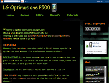 Tablet Screenshot of lgp500-optimusone.blogspot.com