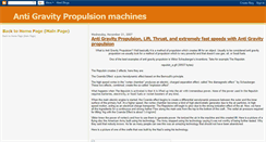 Desktop Screenshot of antigravitypropulsionmachines.blogspot.com