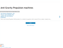 Tablet Screenshot of antigravitypropulsionmachines.blogspot.com