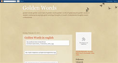 Desktop Screenshot of goldenwordsinurdu.blogspot.com