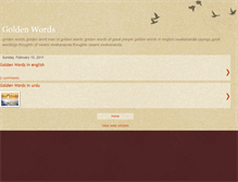 Tablet Screenshot of goldenwordsinurdu.blogspot.com