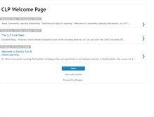 Tablet Screenshot of communitylearningpartnership.blogspot.com
