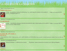 Tablet Screenshot of labellezadelacreacion.blogspot.com