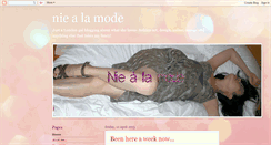 Desktop Screenshot of nie-a-la-mode.blogspot.com