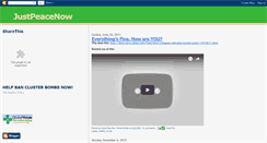 Desktop Screenshot of justpeacenow.blogspot.com
