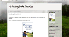 Desktop Screenshot of apassionforthefatherless.blogspot.com