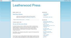 Desktop Screenshot of leatherwoodpress.blogspot.com