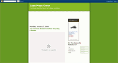 Desktop Screenshot of leanmeangreenblog.blogspot.com