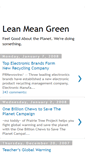 Mobile Screenshot of leanmeangreenblog.blogspot.com