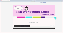 Desktop Screenshot of herwondrouslabel.blogspot.com