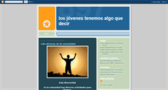 Desktop Screenshot of losjovenestenemosalgoquedecir.blogspot.com