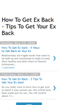 Mobile Screenshot of howtogetexbacksecrets.blogspot.com
