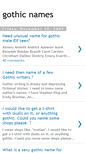 Mobile Screenshot of gothic-names.blogspot.com