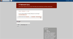 Desktop Screenshot of itnetworkguru.blogspot.com