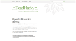 Desktop Screenshot of deadhacky.blogspot.com