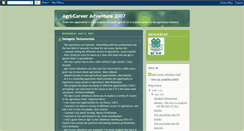 Desktop Screenshot of agri-careeradventure.blogspot.com