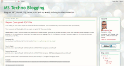 Desktop Screenshot of mstechnoblogger.blogspot.com