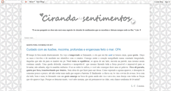 Desktop Screenshot of cirandaadesentimentos.blogspot.com