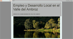 Desktop Screenshot of empleodesarrollovalleambroz.blogspot.com