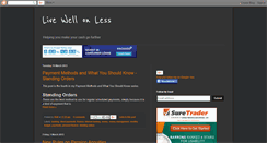 Desktop Screenshot of livingwellonless.blogspot.com