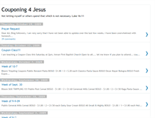 Tablet Screenshot of couponing4jesus.blogspot.com