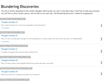 Tablet Screenshot of blunderingdiscoveries.blogspot.com