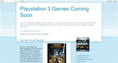 Desktop Screenshot of playstation3gamescomingsoon.blogspot.com