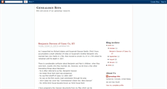 Desktop Screenshot of genealogy-bits.blogspot.com