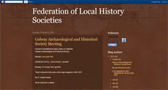 Desktop Screenshot of federationoflocalhistorysocieties.blogspot.com
