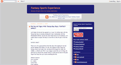 Desktop Screenshot of fantasysportsexperience.blogspot.com