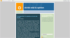 Desktop Screenshot of donde-esta-tu-opinion.blogspot.com