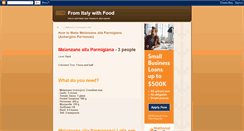 Desktop Screenshot of fromitalywithfood.blogspot.com