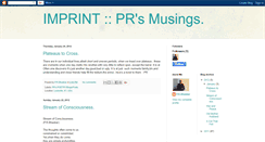 Desktop Screenshot of imprintprsmusings.blogspot.com