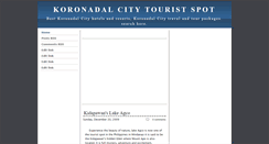 Desktop Screenshot of koronadalcitytouristspot.blogspot.com