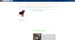 Desktop Screenshot of littlepawspetclub.blogspot.com