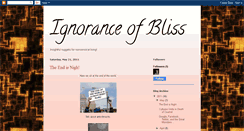 Desktop Screenshot of ignoranceofbliss.blogspot.com