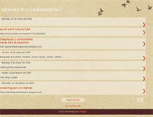 Tablet Screenshot of educacionyconocimiento.blogspot.com