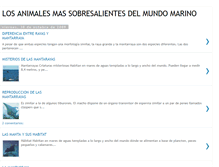 Tablet Screenshot of animalesmarinos2009.blogspot.com