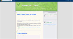 Desktop Screenshot of gamesnextgen.blogspot.com