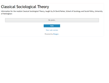 Tablet Screenshot of classicalsociology.blogspot.com