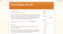 Desktop Screenshot of hacksoflife.blogspot.com