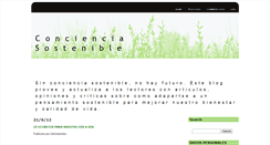 Desktop Screenshot of concienciasostenible.blogspot.com