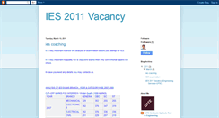 Desktop Screenshot of ies2011vacancy.blogspot.com