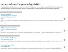 Tablet Screenshot of money-follows-the-person-legislation.blogspot.com